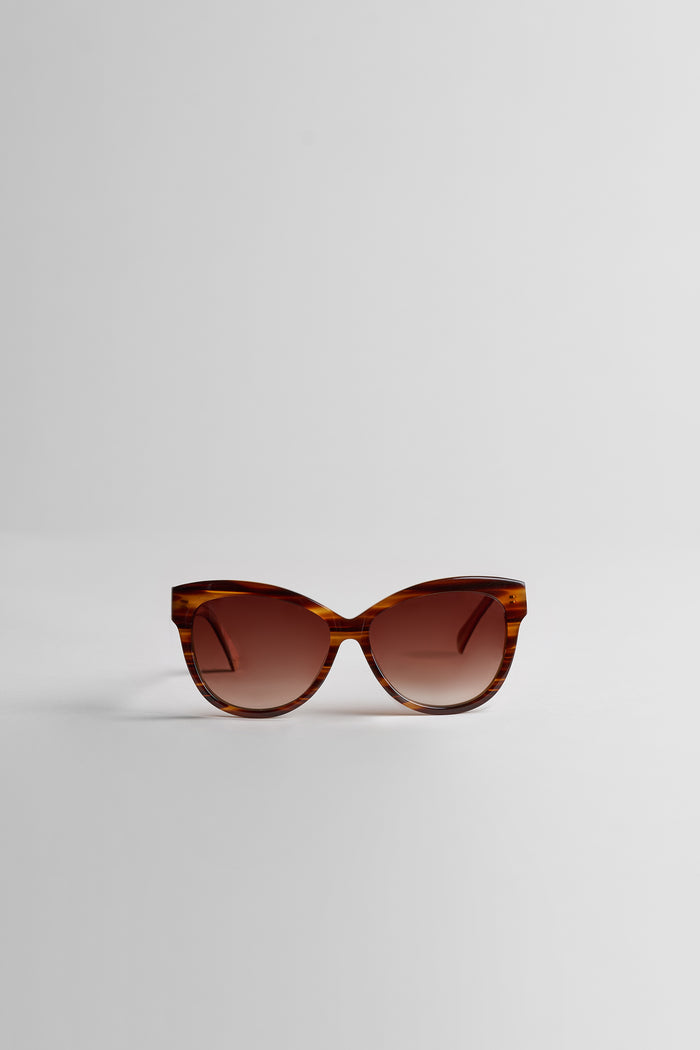 Elie Tahari Cat Eye Acetate Sunglasses Blonde Horn/ Cream