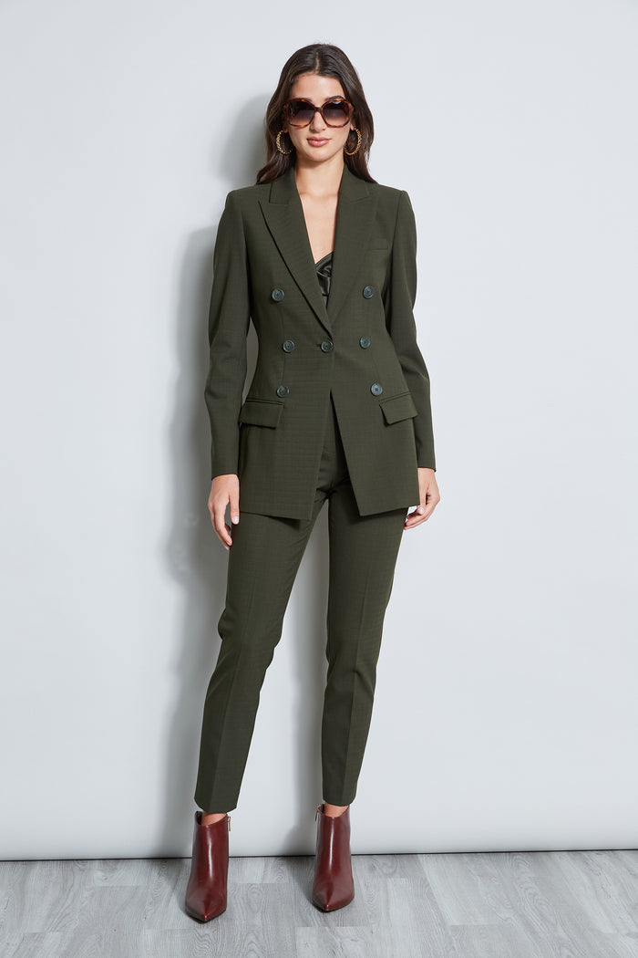 Elie Tahari 7 Button Blazer OLIVE