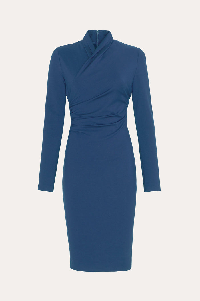 Elie Tahari Margaux Ruched Dress DEEP TEAL