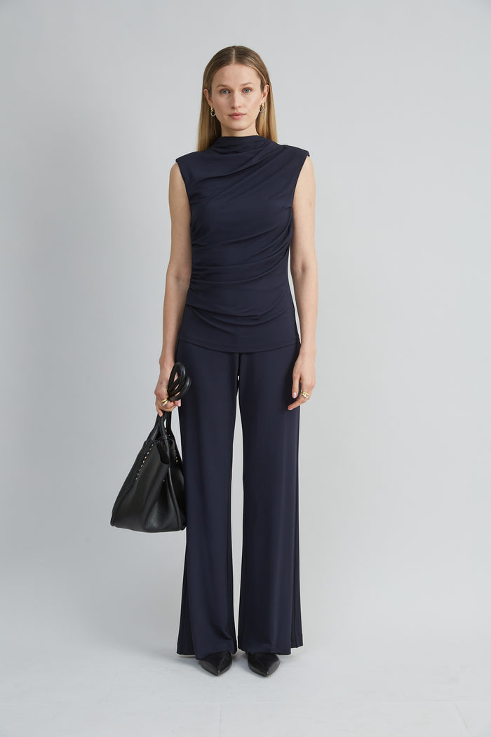 Elie Tahari Matte Jersey Wide Leg Pant INDIGO