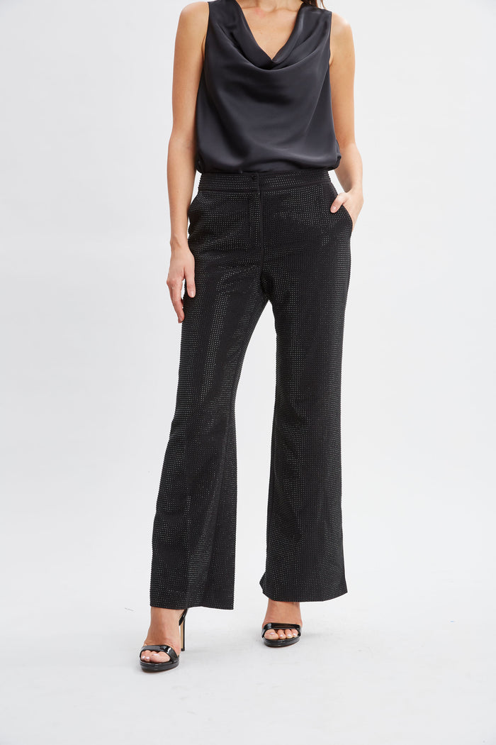 Elie Tahari Rhinestone Embellished Pants Noir