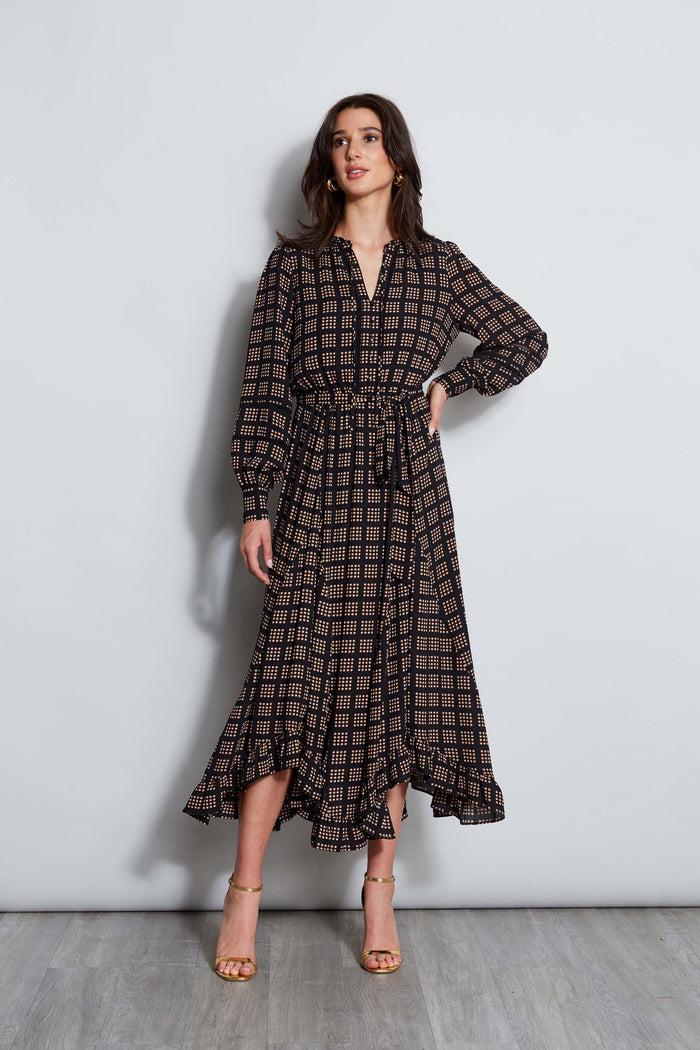 Elie Tahari T-Tahari Icon Dot Midi Dress ICON DOT
