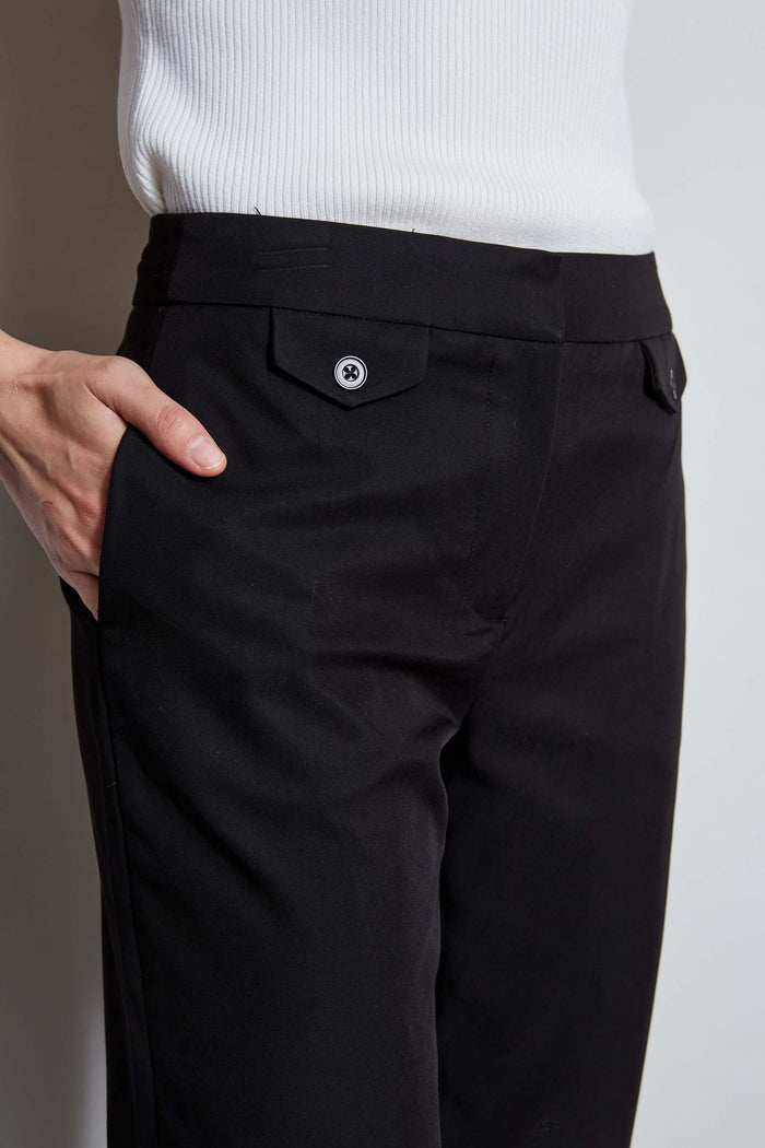 Elie Tahari T-Tahari Slim Button Pant BLACK