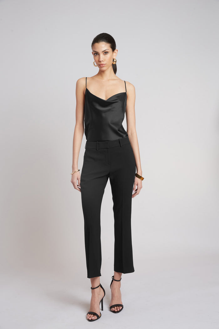 Elie Tahari Tailored Fit & Flare Pant BLACK