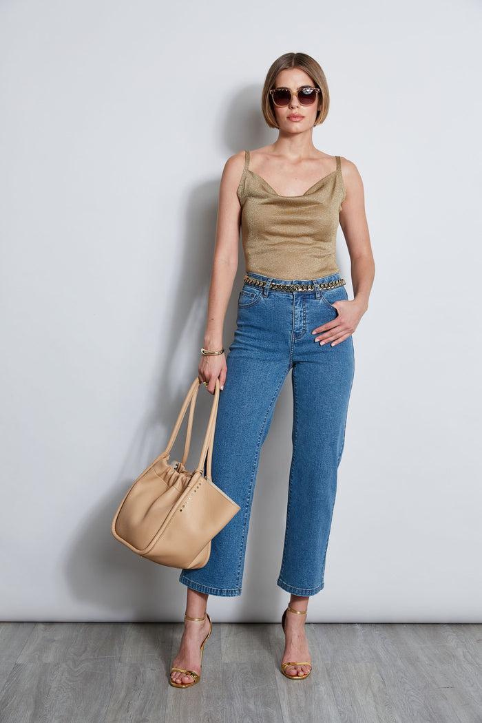 Elie Tahari Wide Leg Jean MEDIUM WASH