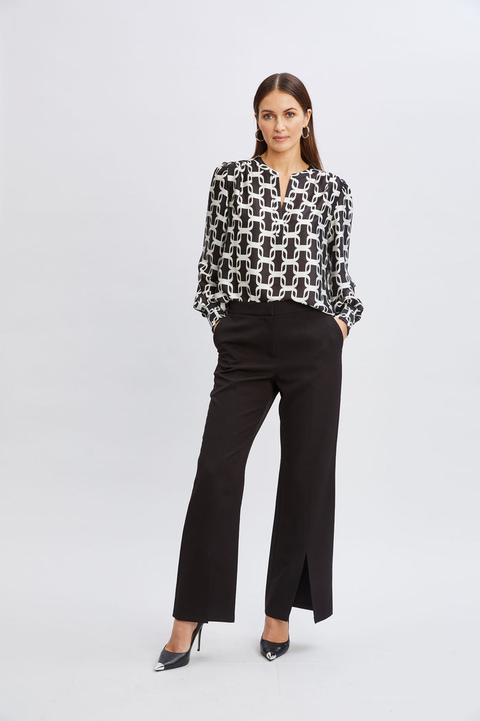 Elie Tahari T-Tahari Geometric Chain Shirt LONDON CHAIN PRINT