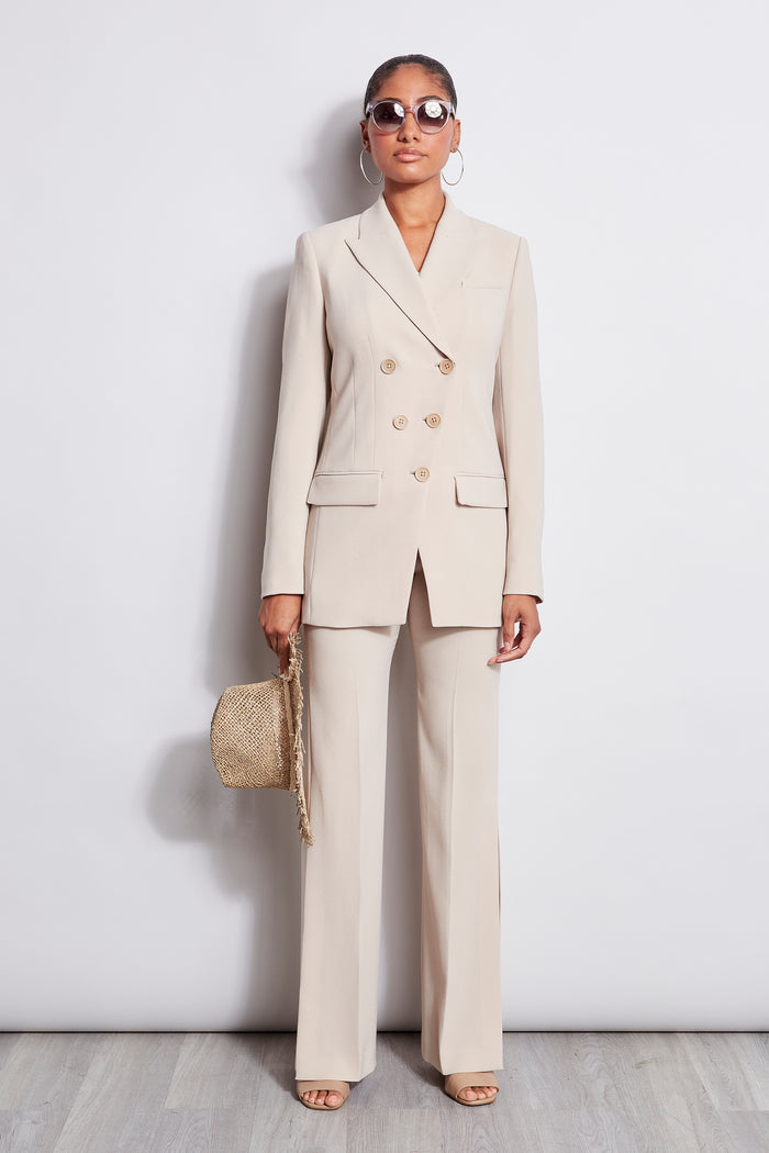 Elie Tahari 5 Button Double Breasted Blazer ISLAND SAND