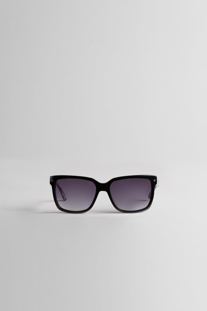 Elie Tahari Classic Rectangle Sunglasses Black/Grey Pearl