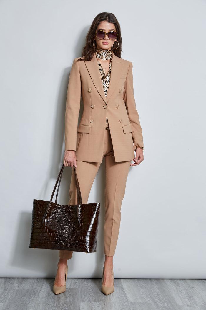 Elie Tahari 7 Button Blazer CAMEL