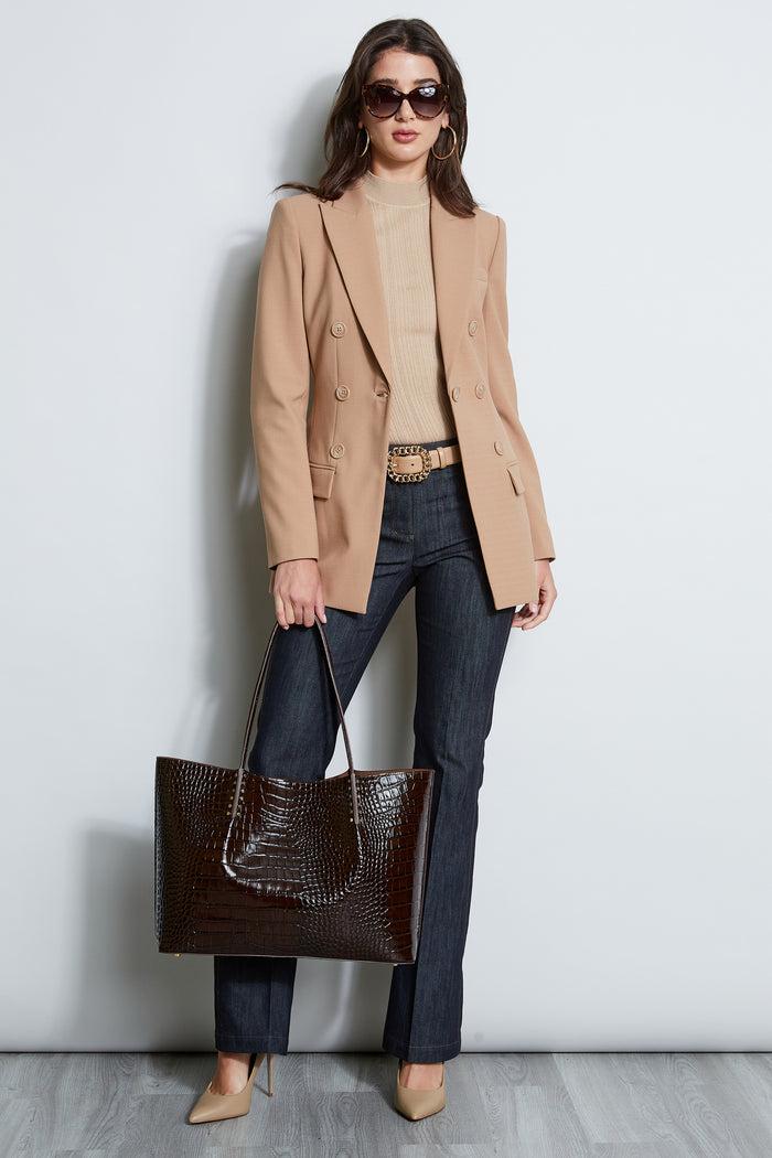 Elie Tahari 7 Button Blazer CAMEL