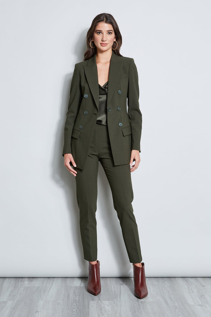 Elie Tahari 7 Button Blazer OLIVE