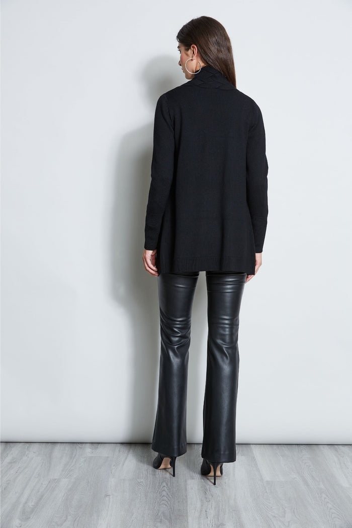 Elie Tahari Cable Cardigan BLACK