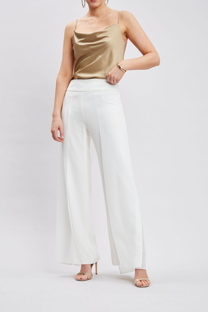 Elie Tahari Chiffon Panel Pant FOAM
