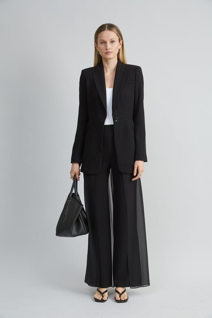 Elie Tahari Chiffon Panel Pant STARGAZER