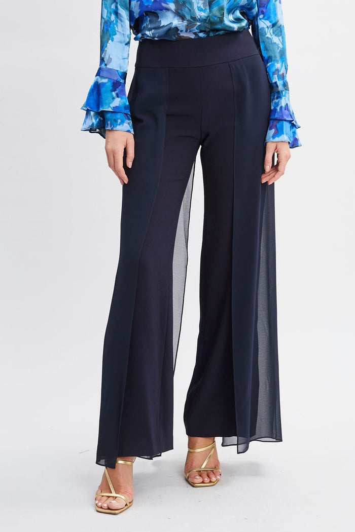 Elie Tahari Chiffon Panel Pant STARGAZER