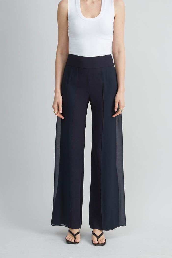 Elie Tahari Chiffon Panel Pant STARGAZER