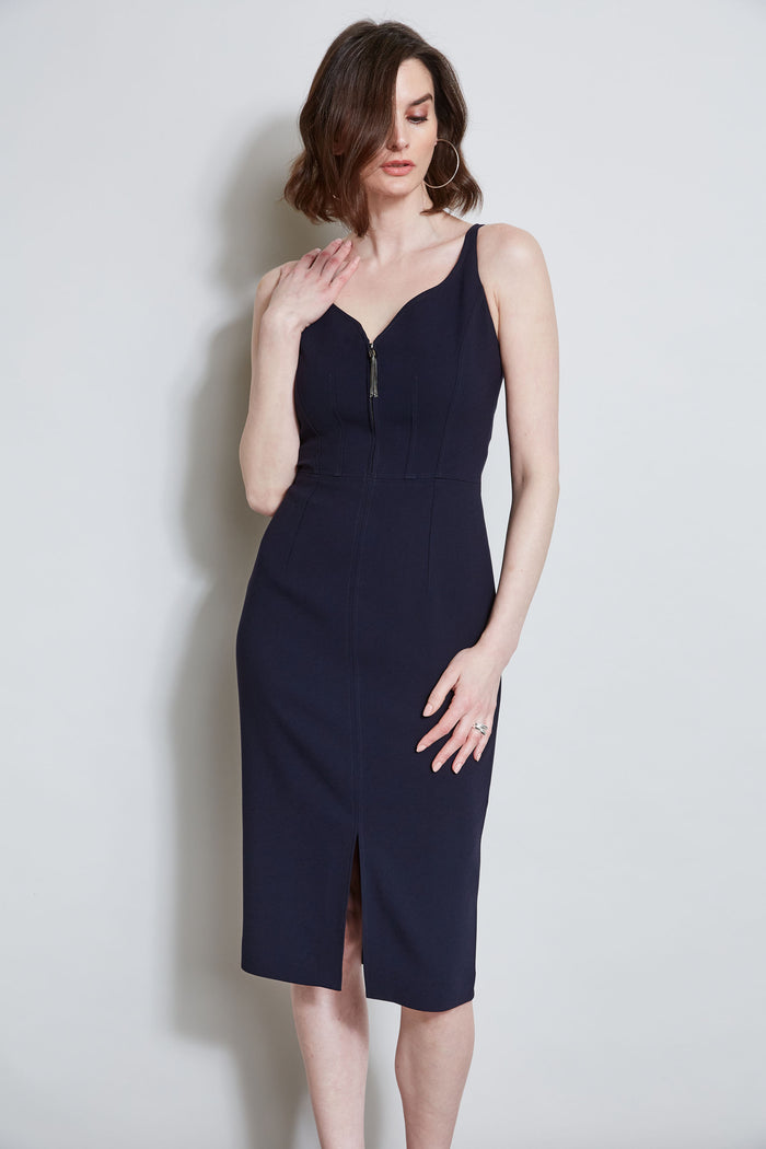 Elie Tahari Contour Zip Dress STARGAZER