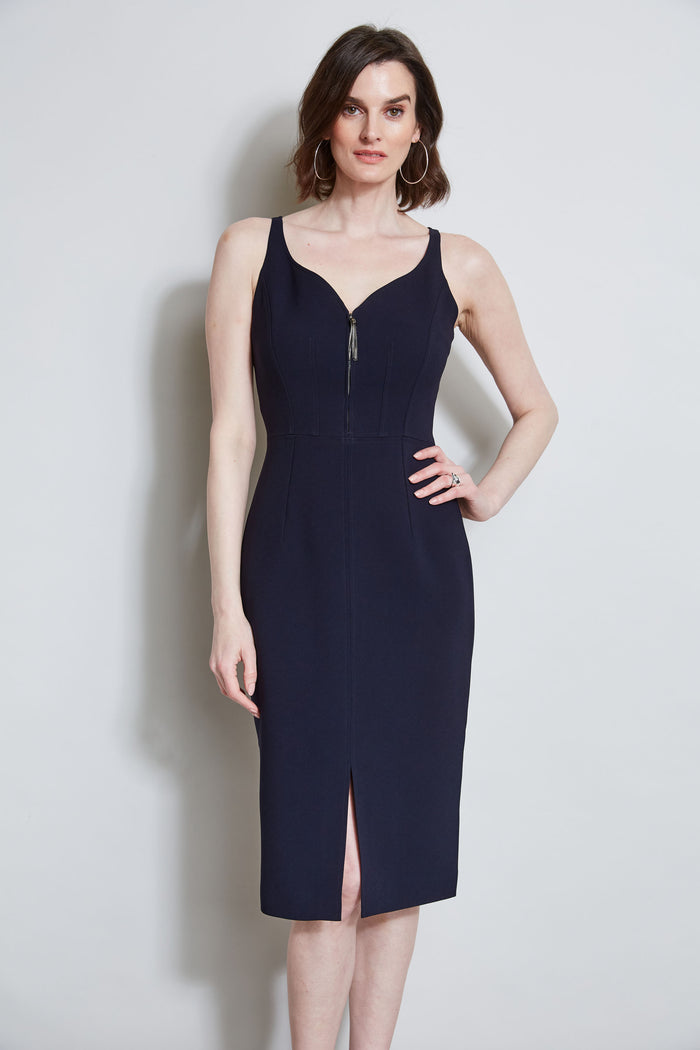 Elie Tahari Contour Zip Dress STARGAZER