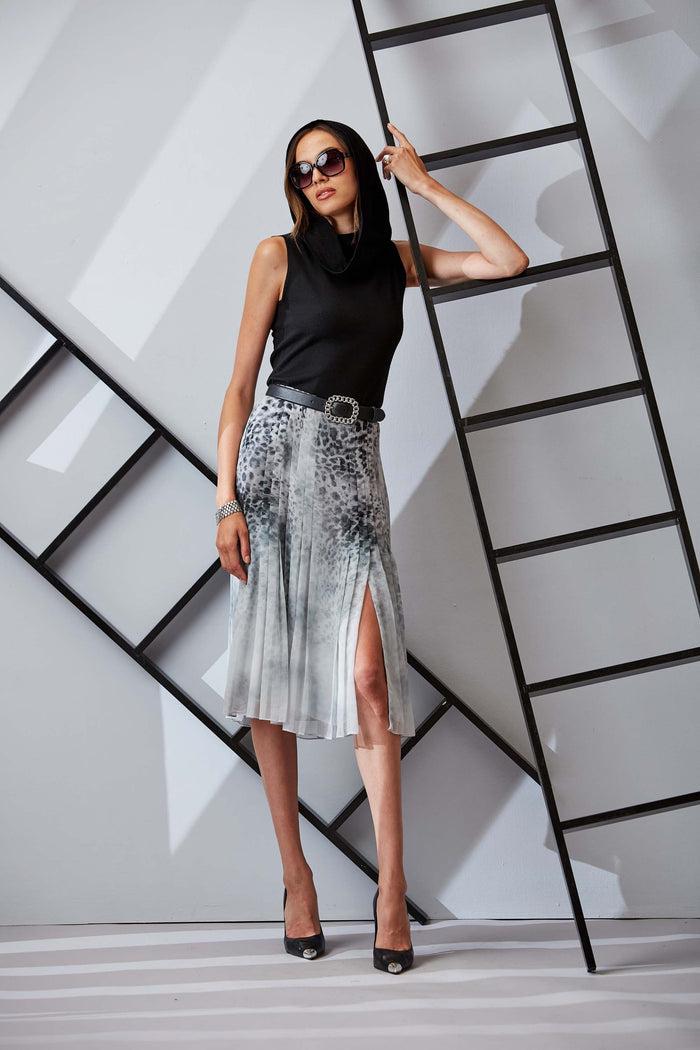 Elie Tahari Convertible Cowl Wool Sweater BLACK