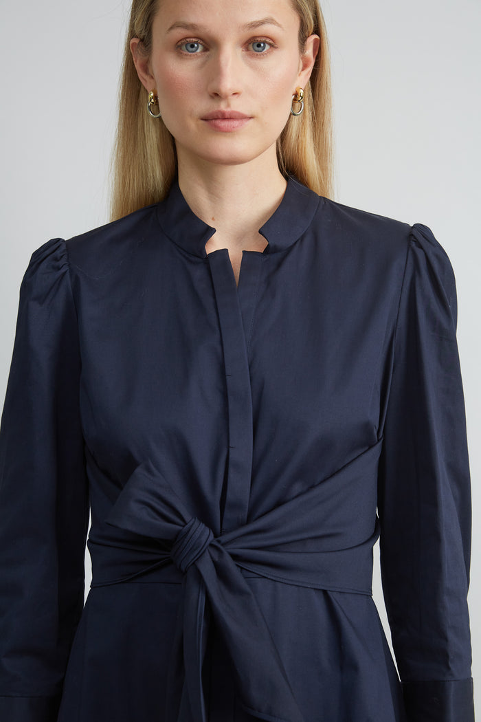 Elie Tahari Cotton Tie Embroidered Dress STARGAZER