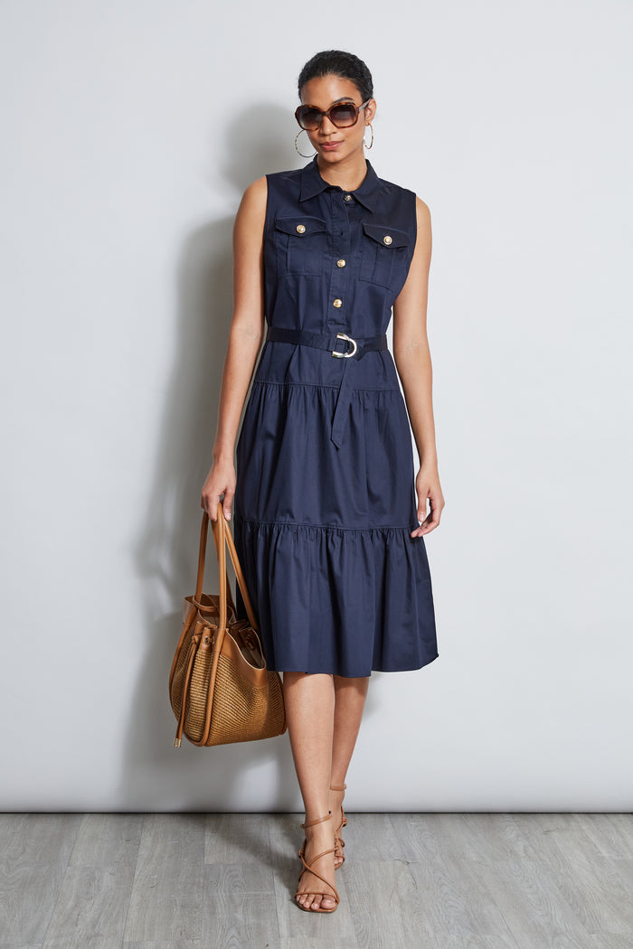 Elie Tahari Cotton Utility Dress STARGAZER