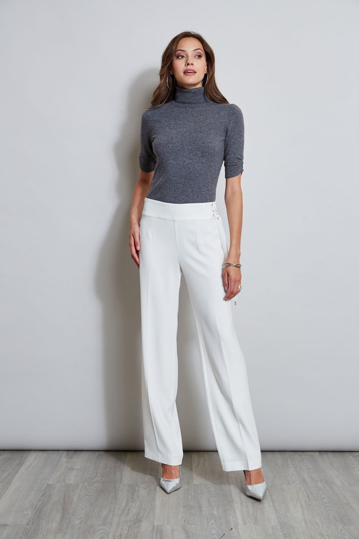 Elie Tahari Crepe Side Tie Pant FOAM