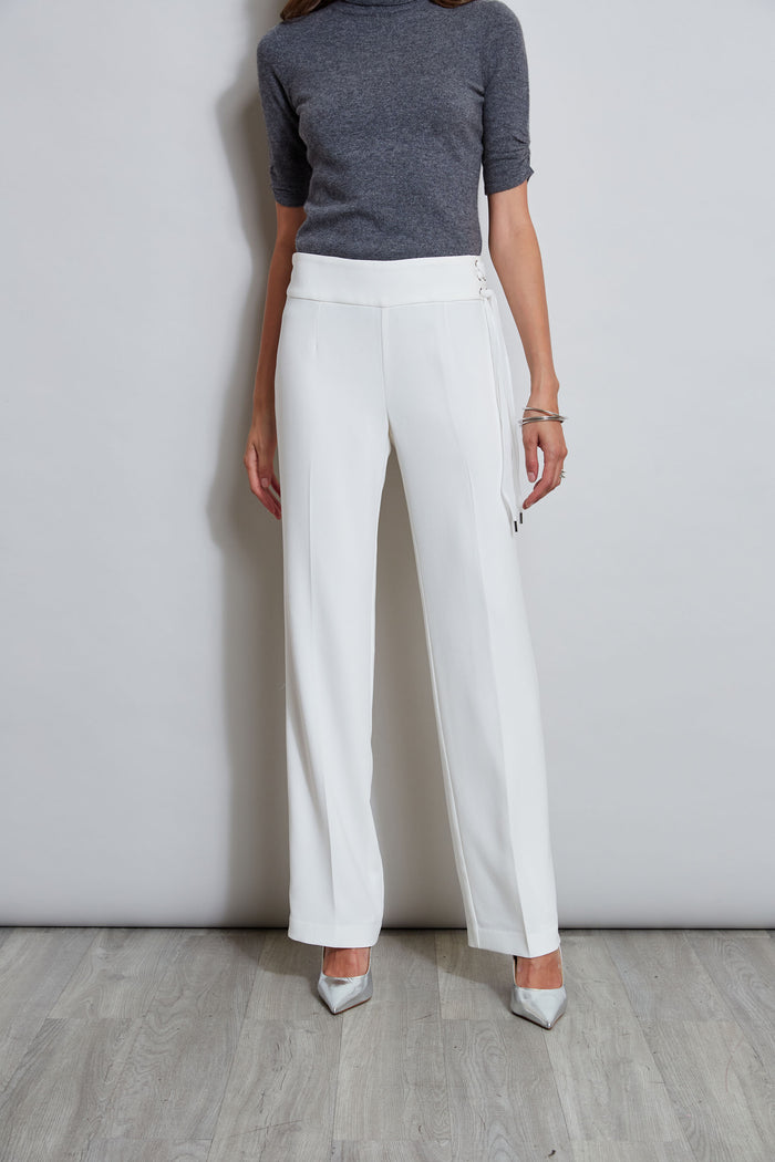 Elie Tahari Crepe Side Tie Pant FOAM