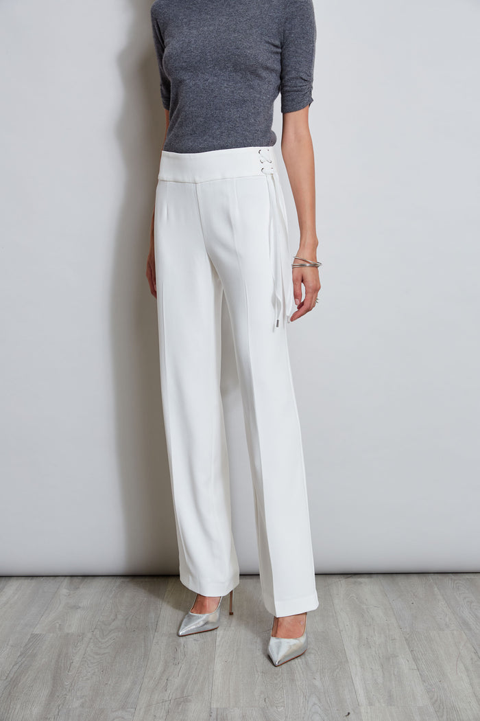 Elie Tahari Crepe Side Tie Pant FOAM