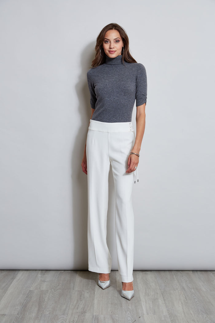 Elie Tahari Crepe Side Tie Pant FOAM