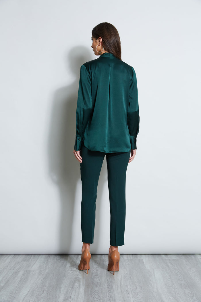 Elie Tahari Crepe Slim Leg Pant JADITE