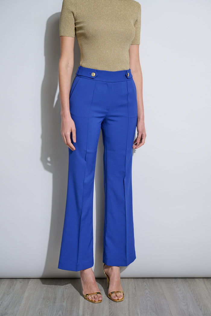 Elie Tahari Crest Button Pant SAPPHIRE