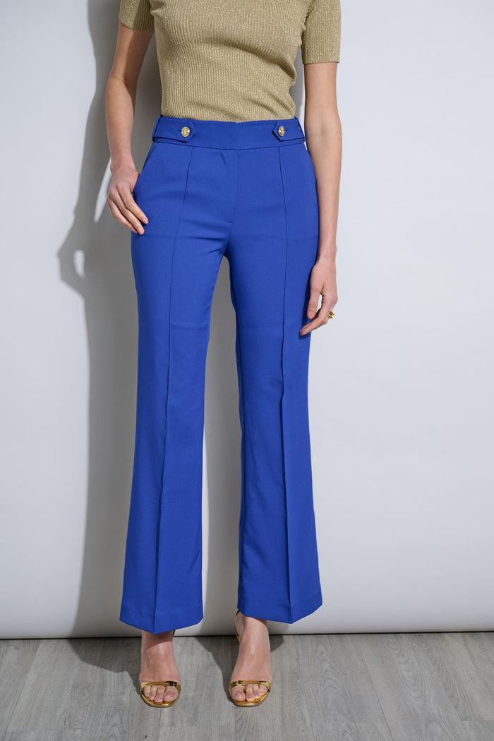 Elie Tahari Crest Button Pant SAPPHIRE