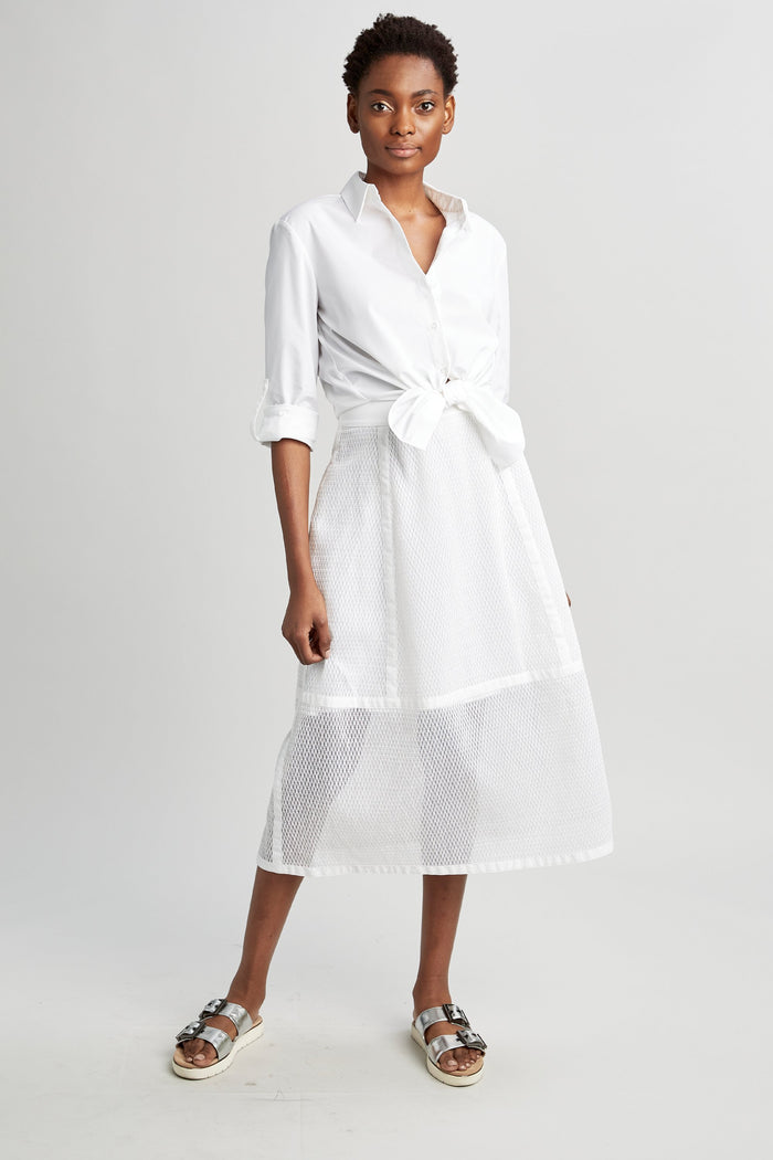 Elie Tahari Daisy Skirt White