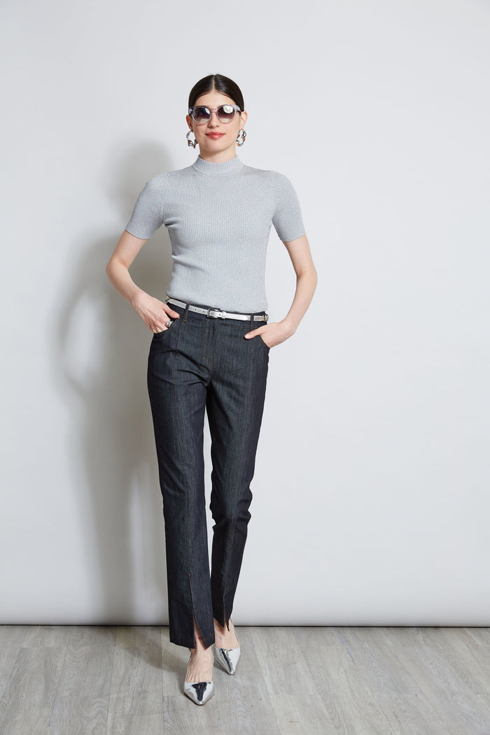 Elie Tahari Denim Slit Front Jeans INDIGO