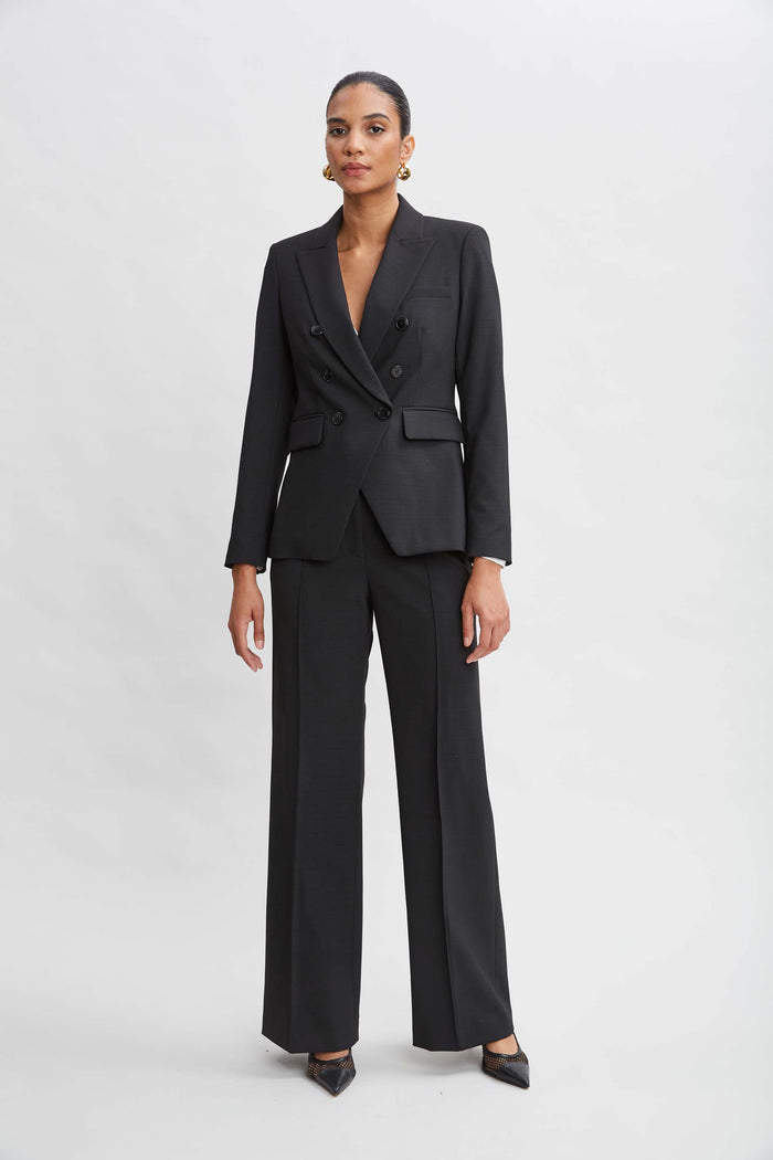 Elie Tahari Double Breasted Blazer BLACK
