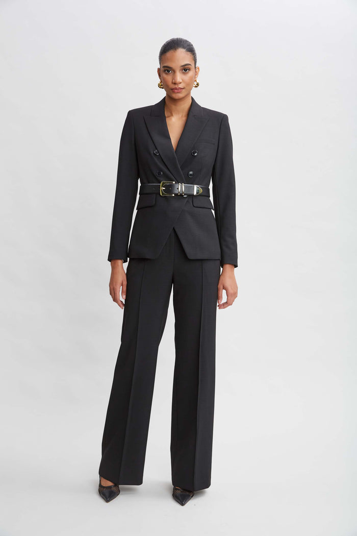 Elie Tahari Double Breasted Blazer BLACK