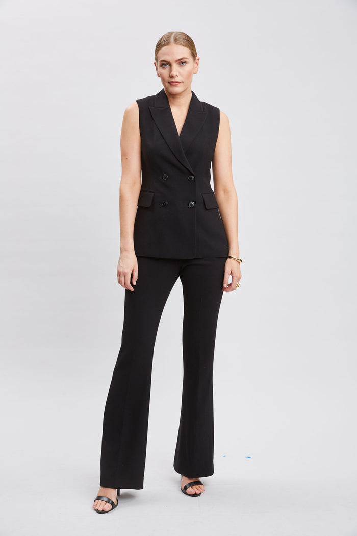 Elie Tahari Double Breasted Vest BLACK