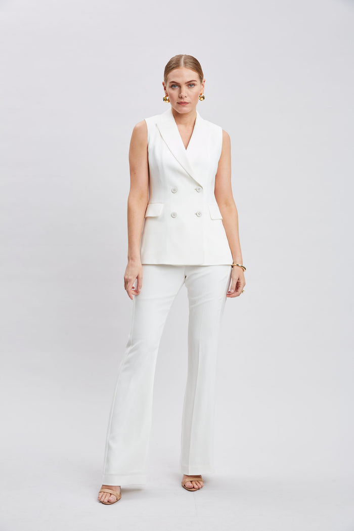 Elie Tahari Double Breasted Vest FOAM