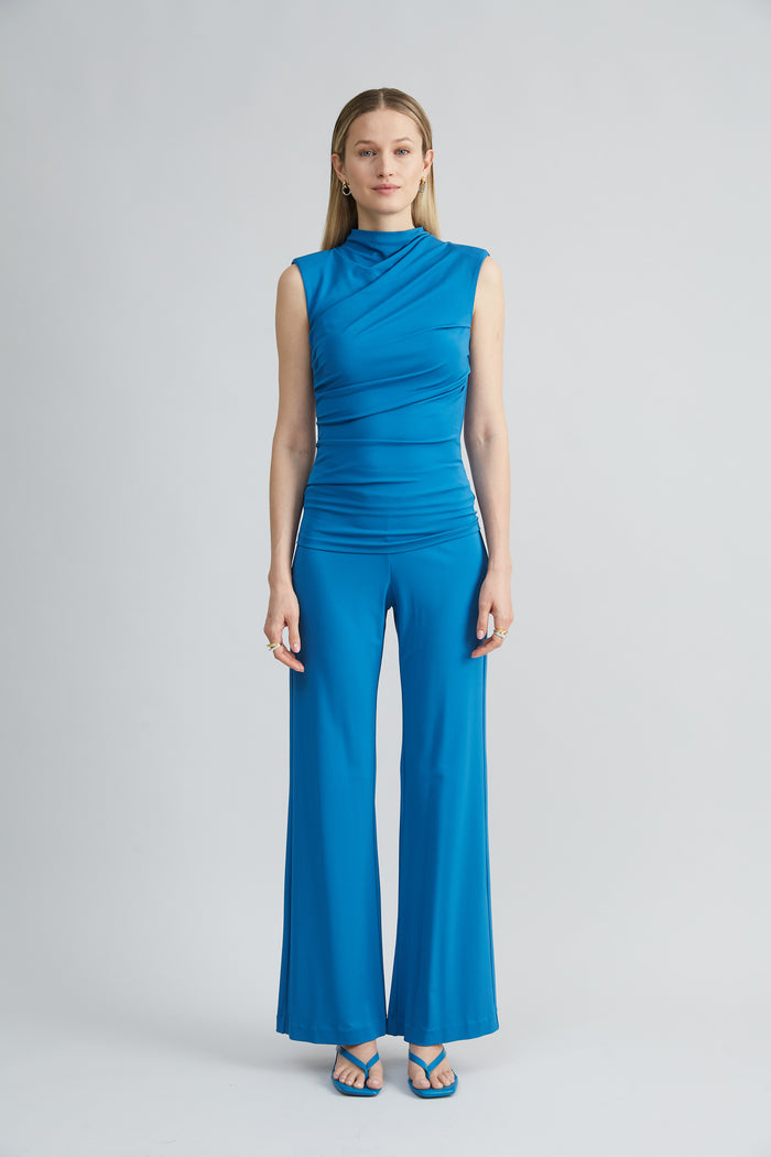 Elie Tahari Draped Jersey Knit OCEAN
