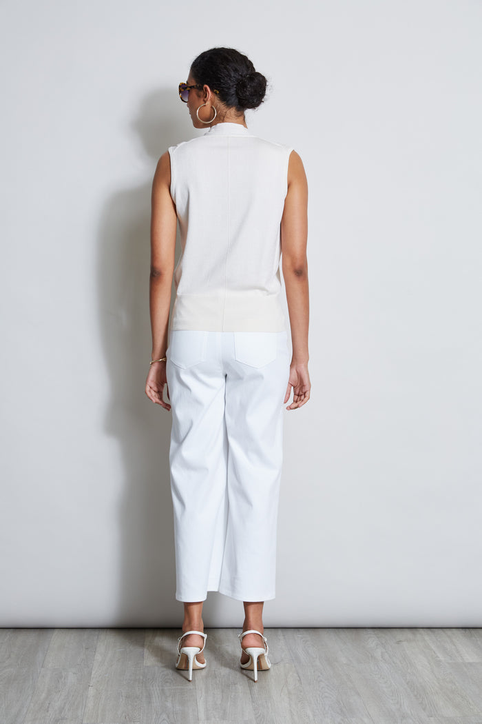 Elie Tahari Faux Wrap Sweater PEARL