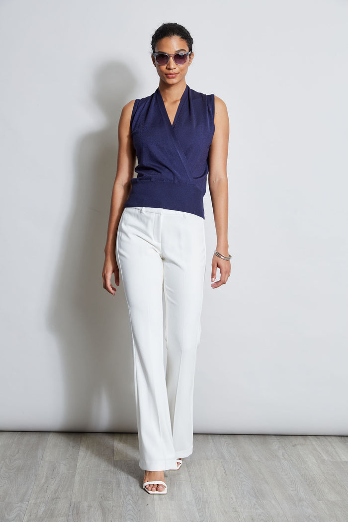 Elie Tahari Faux Wrap Sweater STARGAZER