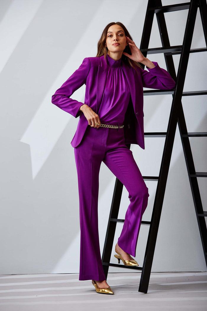 Elie Tahari Fit & Flare Pant BERRY