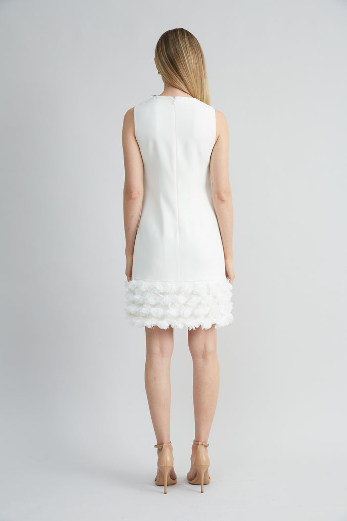 Elie Tahari Floral Hem Shift Dress FOAM