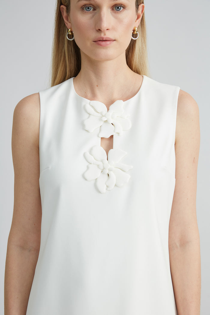Elie Tahari Flower Shift Dress FOAM