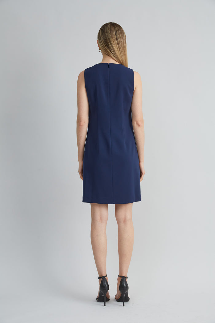 Elie Tahari Flower Shift Dress GALAXY NAVY