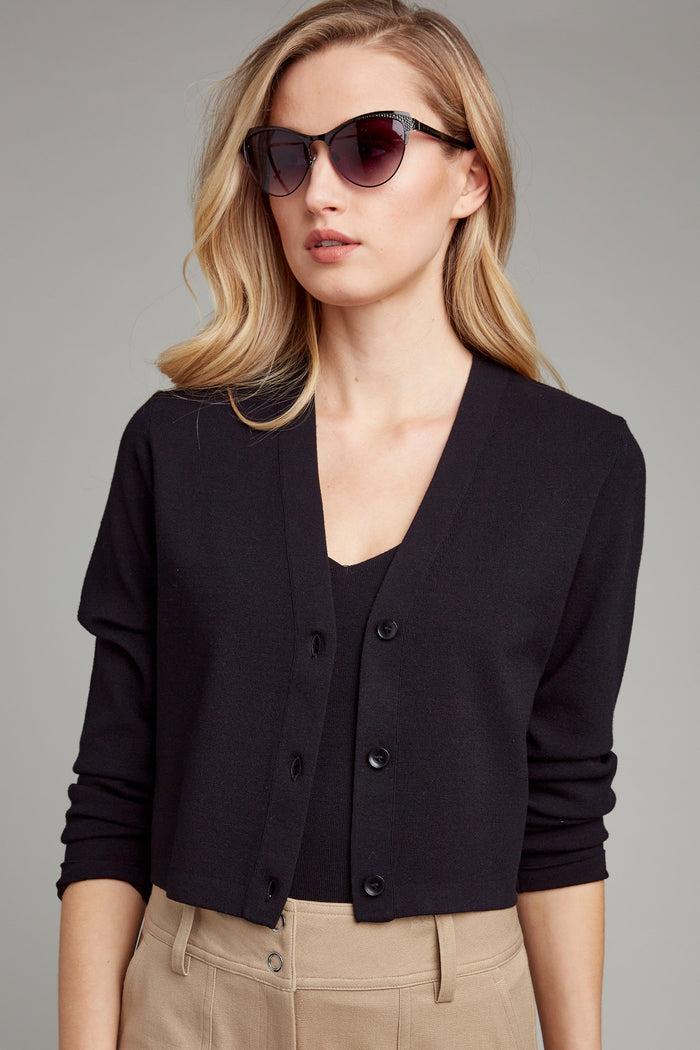 Elie Tahari Foil Temple Logo Black/Gunmetal