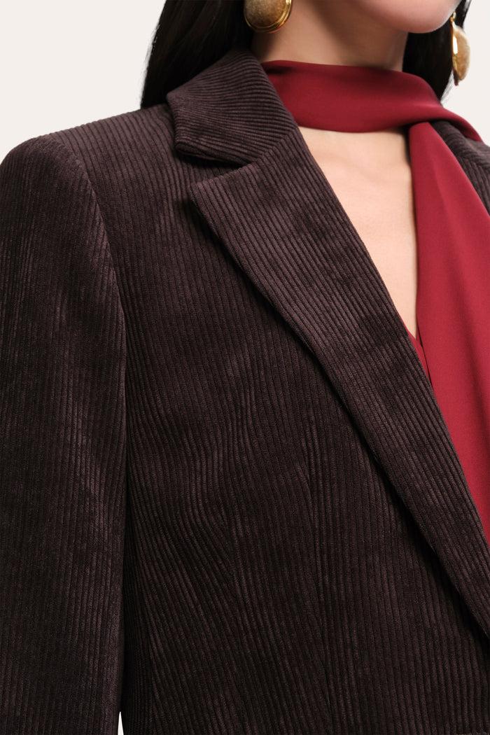 Elie Tahari Gloria Corduroy Blazer WOOD