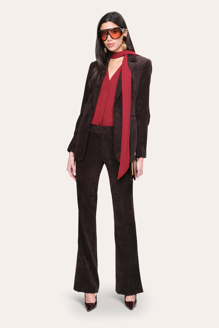 Elie Tahari Gloria Corduroy Pant WOOD