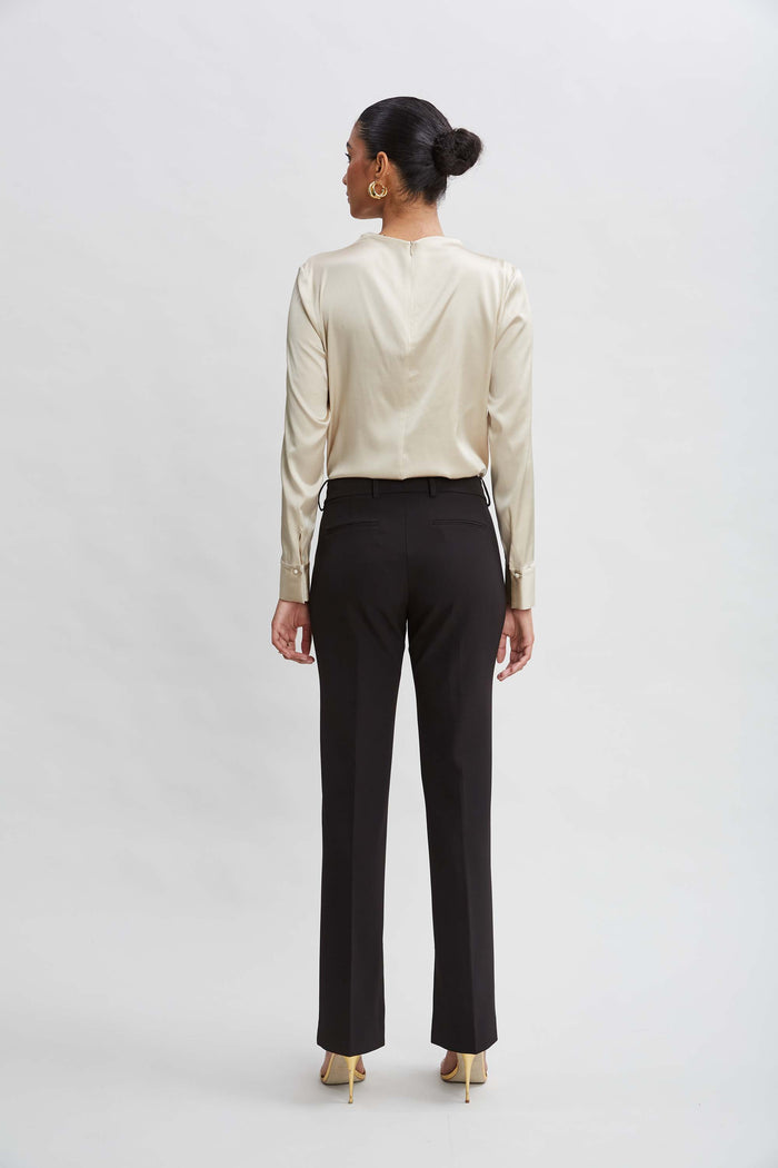 Elie Tahari Inseam Slit Flare Pant BLACK