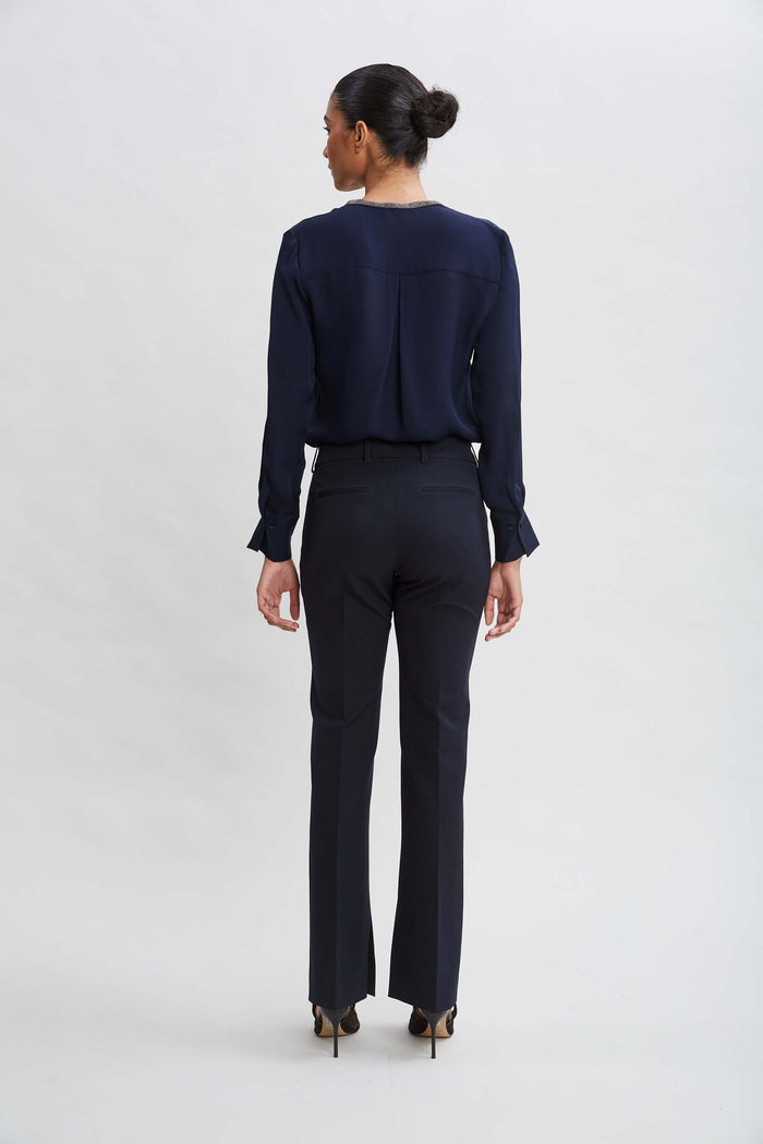 Elie Tahari Inseam Slit Flare Pant STARGAZER